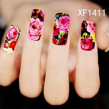 2 Sheet new watermark flowers nail stickers nail stickers nail jewelry nail Wholesale XF1411