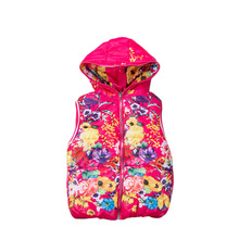 2016 New Arrival High Quality Children’s Outerwear Girls Vests Casual Thick Hooded Waistcoats Vest MJ01
