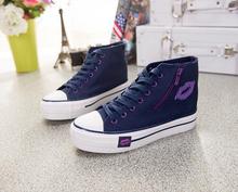 2015 canvas shoes within the higher spring and autumn new Korean high to help student sneakers