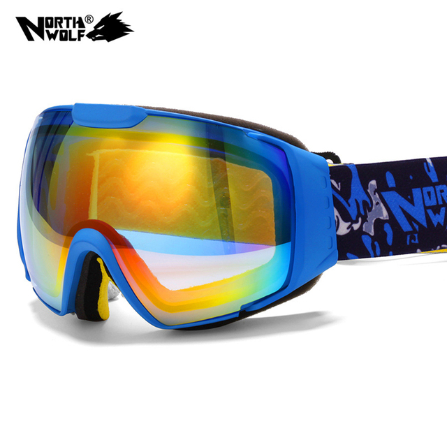 2016 Новый бренд лыжные очки двухместный UV400 анти-туман большой лыжная маска очки лыжи мужчины женщины снег сноуборд очки GOG-208
