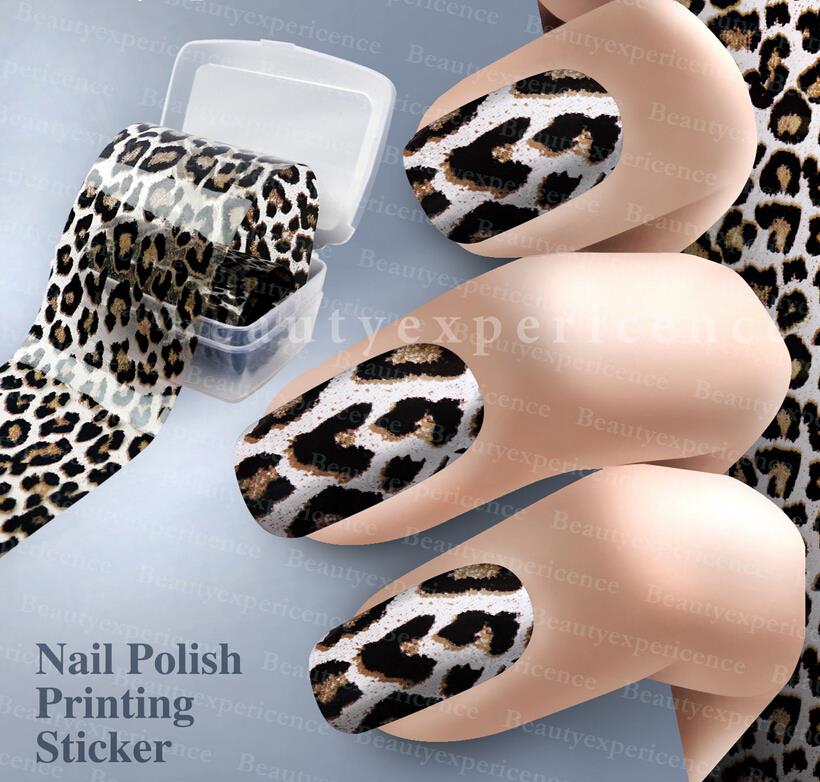 Fashion Leopard pattern Decoration Nail Art Decals Art Transfer Foil Nail Sticker Tip Decoration Easy