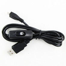 Raspberry Pi Power Cable with switch ON OFF button Micro USB charging cable for Banana PI