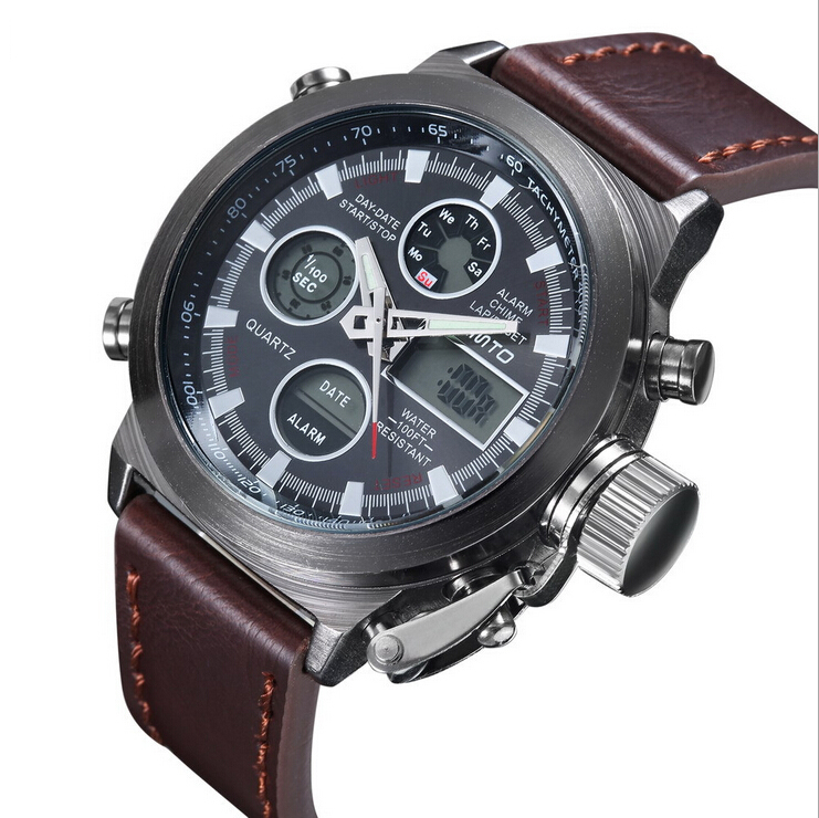 2016 Man s sport watch relojes de los hombres High Quailty panske hodinky leather horloges mannen