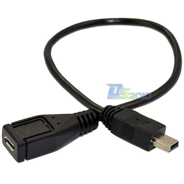 Гаджет  New USB 2.0 Mini B 5-Pin male to Micro female Adapter cable None Компьютер & сеть