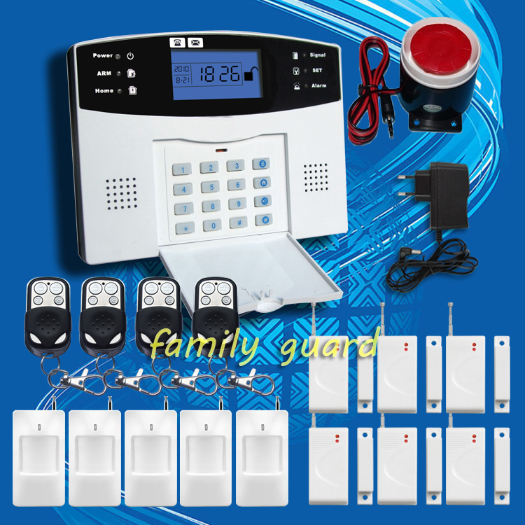DHL Free Shipping Support English and Russian Spanish French Voice Manual Home Security GSM Alarm System