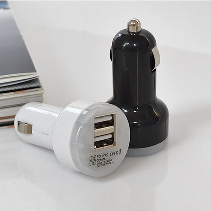 New Portable Mini Car Charger Adaptor Dual USB 2-Port for iPod iPhone 455C5SSamsung HTC iPod iPad Blue LED (9)