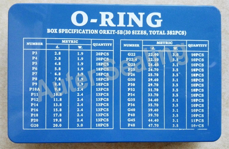 JIS B2401ยางโอริงชุด, 30ขนาด382ชิ้นO Ringกล่องNBR70 Oแหวนซีลยางชิ้นส่วน ...