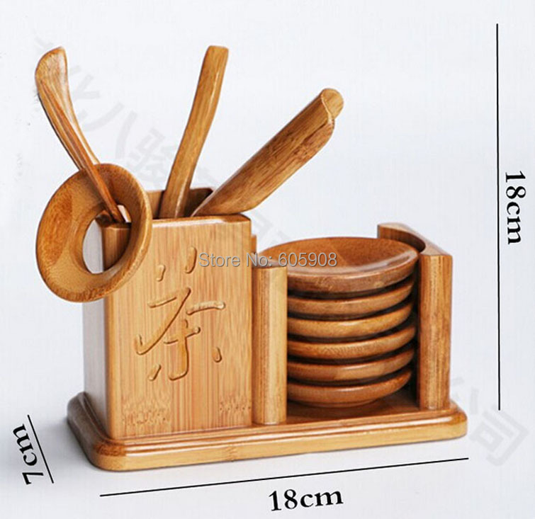 Bamboo Tea Set With Tea Tray 11 pcs China Gongfu Tea Service Tools Teaset Dao Of