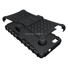 TPU PC Heavy Duty armor stand case for Huawei P8 Lite case with stand Protective Skin