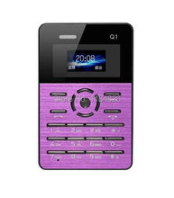 Q1 Ultra thin 4mm Mini Pocket Phone Card Mobile Phone Bluetooth MP3 FM Radio SMS Capacitive