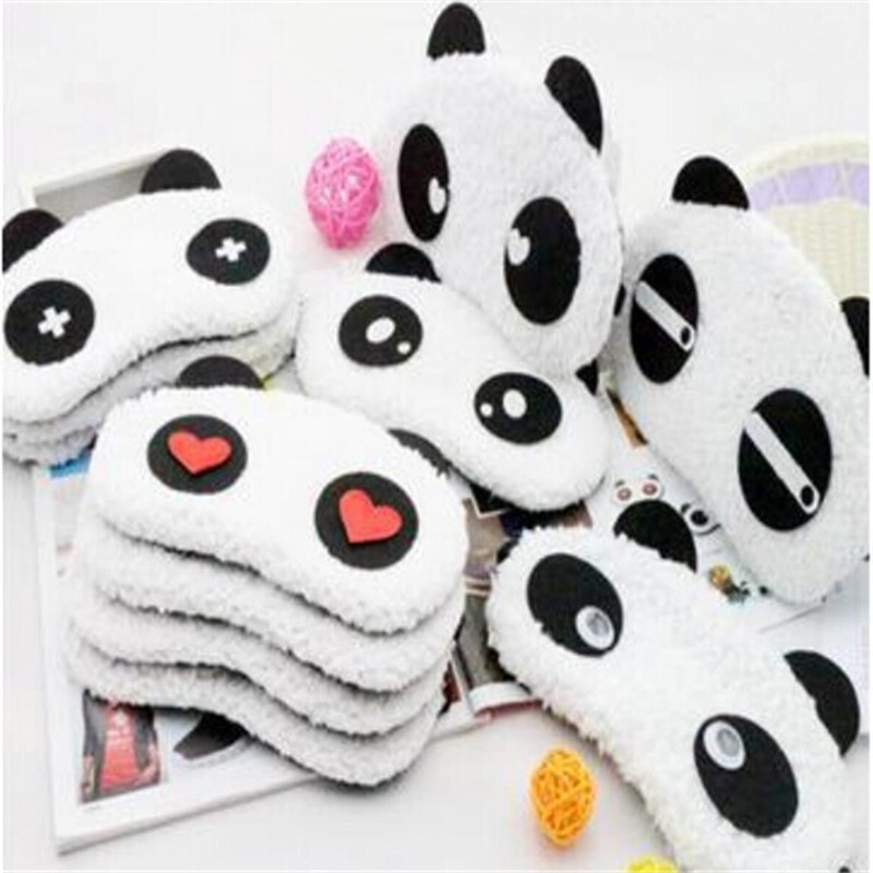 1pcs lovely Panda Sleeping Eye Mask Nap Eye Shade Cartoon Blindfold Sleep Eyes Cover Sleeping Travel