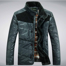 Free delivery man duck feather jacket fur coats in the winter of men s fashion warm