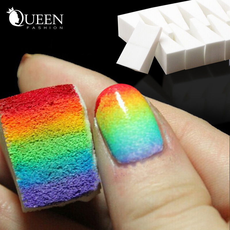 New Gradient Nails Soft Sponges for Color Fade Manicure, 16pcs/lot DIY Creative Nail Art Accessory Tools, Free Shipping