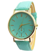 Splendid Fashion Geneva Round Ommatidium Style Watch Leather Woman Analog Quartz Wrist Watches