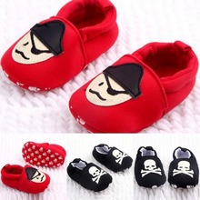 0-12M Toddler Baby Girls Boys Skull Pirate Printed Casual Shoes Soft Sole First Walkers Free Shipping