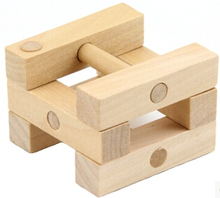 Tres dimensiones IQ mente de madera del rompecabezas entrelazados juego juguete para niños y adultos