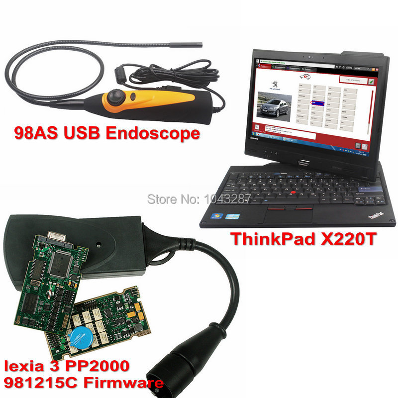   Lexia3 PP2000  Diagbox V7.76 Citroen Peugeot   ThinkPad X220T + 98AS USB  Endoscope