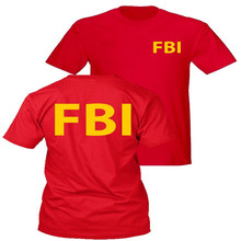 FBI T-shirt Agent Secret Service Police CIA Staff Women Men Casual T shirt Front&Back Letter Print Summer Top Tee Shirt T-F11501