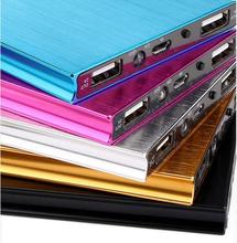 High Quality Ultra Thin Metal Portable External Battery Pack Charger 20000mah Power Bank Fast Charging Charger Dual USB
