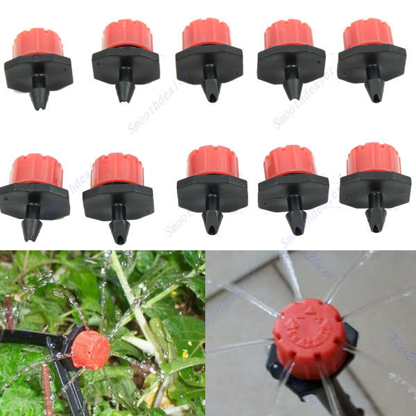 E74 Free Shipping 50pcs Garden Irrigation Misting Micro Flow Dripper Drip Head 1/4” Hose