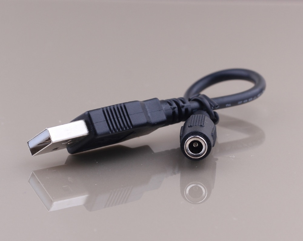 Usb Male Plug To Dc Power Jack Female Mm X Mm Cord Cable Black