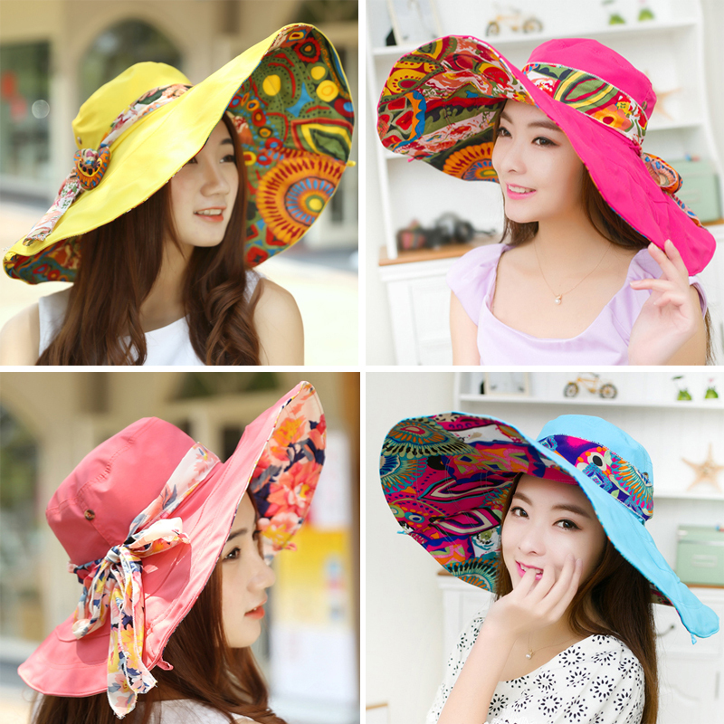 Hot 2015 Women Fashion Anti-UV Summer Hats Collap...