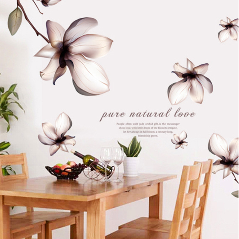 Aliexpress.com : acquista 2016 nuovo gigli fiori pvc wall stickers ...