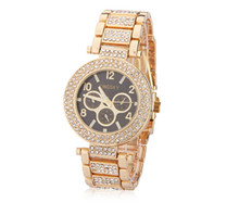 Estilo de la última moda, mujeres de moda de ocio reloj de cuarzo reloj rin mosaico de piedra, diseño de lujo para asegurar buena calidad