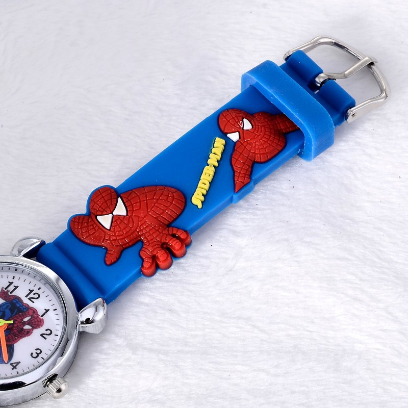 2015 hot sale spiderman watches children cartoon watch kids cool 3d rubber strap quartz watch clock hours gift free shipping (5)