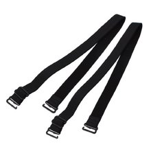 BISM Fashion Black Elastic Fabric Metal Hook End Bra Straps Pair for Ladies