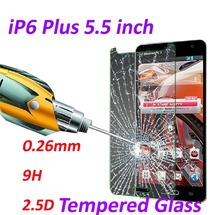 0.26mm Tempered Glass screen protector phone bags 9H Tempered 2.5D Glass cases protective film For apple iPhone6 Plus 5.5 inch