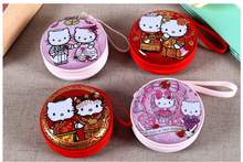Coin purse Headphone Case Hello Kitty Pouch Carry Bag kawaii purse hard box Key kids Wallet Cute Cartoon Storage bags children