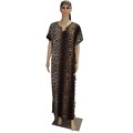 2017 Fashion design loose african clothing plus size women dress leopard print maxi long dress sexy