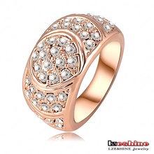 New Arrival Engagement Ring 18K Rose Gold Plate Women Rings Made With Genuine SWA Elements Austrian Crystal 24*12mm Ri-HQ0071