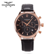 Origianl GUANQIN Top Brand Luxury Fashion Big Dial Sport Quartz Watches Men Waterproof Stop Watch Men Watch relojes hombre
