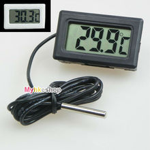 Digital LCD Probe Fridge Freezer Thermometer Thermograph for Refrigerator 110C ( Black / White )