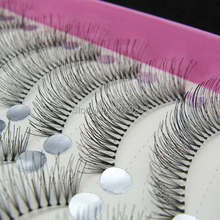 1Box/10Pairs Reusable Handmade false eyelashes and popular messy nature paragraph Transparent Stem Stage Makeup MC