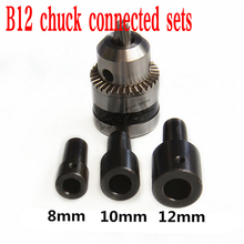 Aplicable 8 / 10 / 12 mm del eje del motor biela conectado establece adaptador del eje de la manga puede estar equipado con una portabrocas taper B12