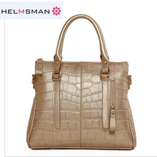 The new fashion The crocodile grain Patent leather handbag Single shoulder bag women handbag 6 kinds of color Free shipping