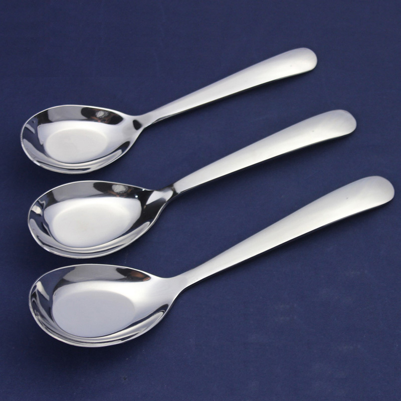 Large, medium, small, three a group Stainless steel spoon flat spoon t