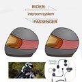 1 Set Stereo Bluetooth Intercom Headset for Motorcycle Rider And Pillon Passenger Helmet BT Interphone