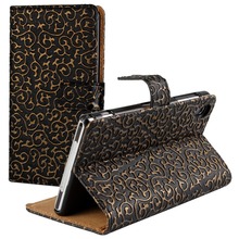 Luxury Z1 Case Wallet Bling Flip Leather Case For SONY Xperia Z1 L39h Fashion Rhinestone Phone