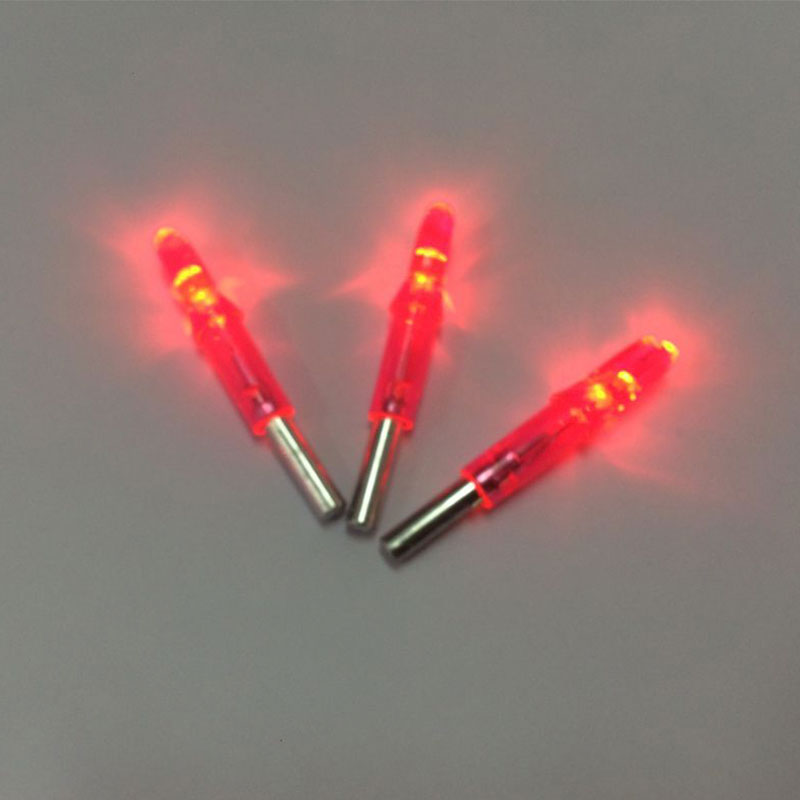 3PCS Lighted Nock Compound Bow LED Lighted Arrow Nock Red For ID 6 2mm Archery Hunting