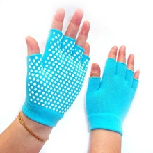 Unisex Anti Slip Fingerless Gloves Grip Sticky For Yoga Pilates Balance