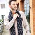 Fashion Tartan Acne Studios Scarves For Men Chic Brand Business Scarf Rhombus Cashmere Foulard Cachecol YJWD316