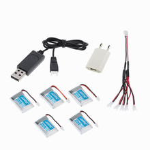 Lipo Battery 3.7V 150mAh 30C USB Charger For JJRC H20 mini RC Hexacopter Drone Rechargeable Lithium Batery 5pcs