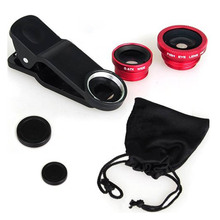 Original 3-in-1 Wide Angle Macro Fisheye Lens Kit with Clip 0.67x Mobile Phone Fish Eye Lens for iPhone Lens Lentes Mobile Phone