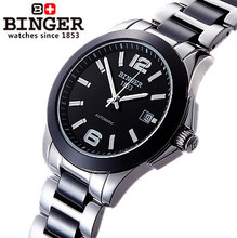 Men Sports Steel Classic 38mm Big Black Simple Dial Automatic GMT Watch With Original Logo Wristwatch Hot Sell Binger Watches