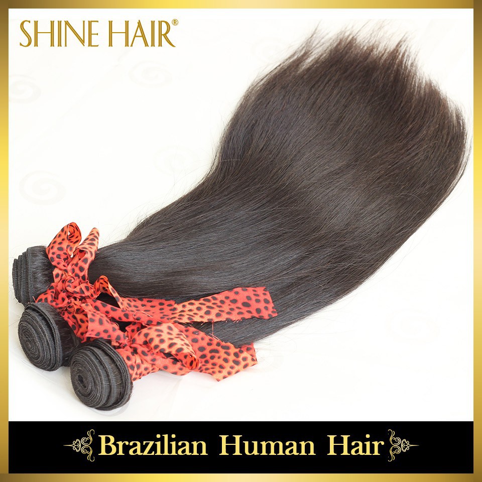Brazilian Virgin Hair Straight Shine Hair Products Factory Outlet Price 3PCS/LOT Brazilian Straight Hair Free Shipping