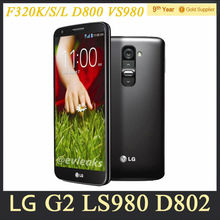 LG G2 F320 D800 LS980 VS980 D802 Original Cell Phone GSM 3G 4G Android Quad core